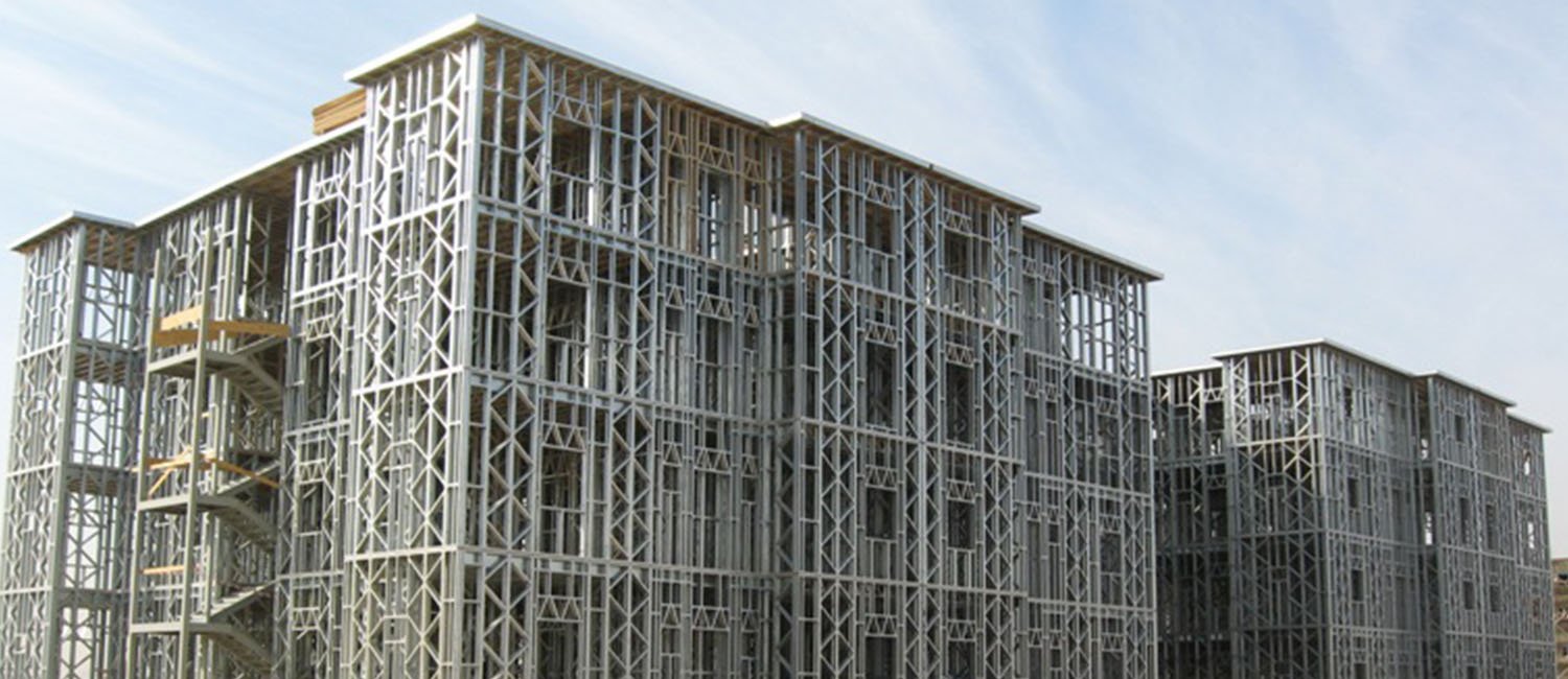 Multi-story building constructed with light gauge steel framing